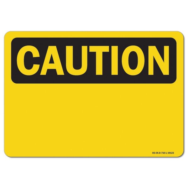 Signmission OSHA Caution Sign, Caution, 24in X 18in Aluminum, 18" W, 24" L, Landscape, Caution OS-CS-A-1824-L-19123